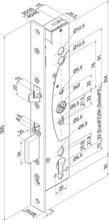 Immagine prodotto Assa Abloy Microinterruttore di blocco SI 409X20235/24/92 PZ DIN-L/RS 409X202PZ-----1