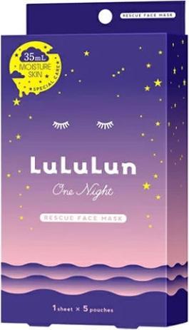 Lululun Maschera viso idratante One Night Rescue - Confezione da 5 buste
