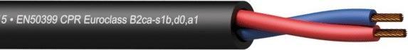Actual product image Procab Loudspeaker cable 2X1,5 MM 16 AWG EN50399 CPR Euroclass B2ca-s1b,d0,a1 300M (300 m, 3 mm²)