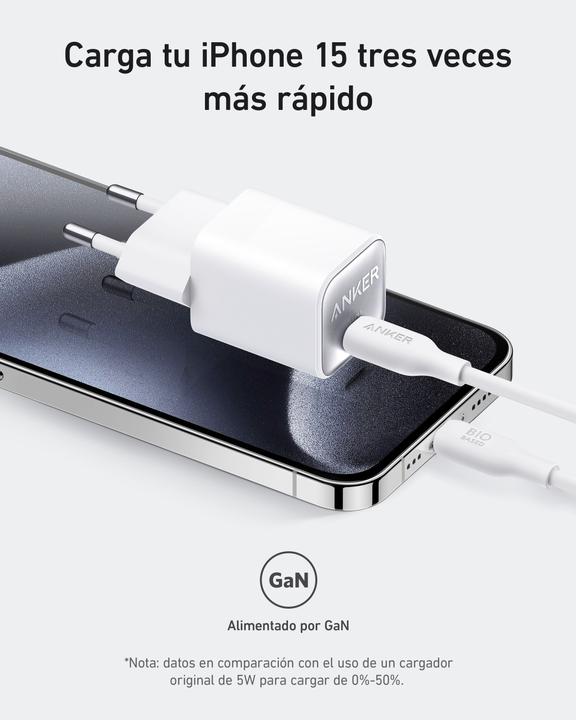Produktbild Anker - 30W 1C Charger B2C - EU/ES/FR/ES White Iteration 3 (30 W)