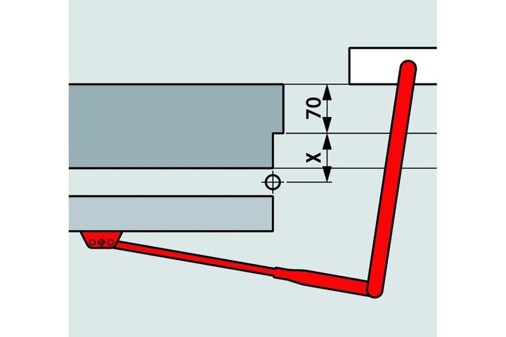 Produktbild Dormakaba Gestänge beidseitig verlängert (Zimmertür, Eingangstür, Holztür, Balkontür)