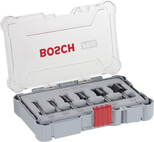 Produktbild Bosch Professional Zubehör 6-teiliges Nutfräser-Set, 6-mm-Schaft für Handfräsen