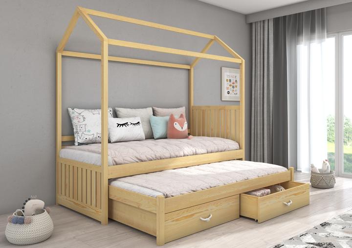 Produktbild ADRK Furniture Hausbett mit JONASZEK 180x80 Matratzen (180 x 80 cm)