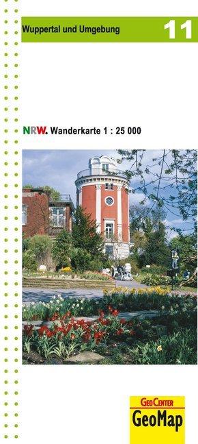 Actual product image North Rhine-Westphalia Hiking Map 11 Wuppertal and Surroundings 1 : 25 000