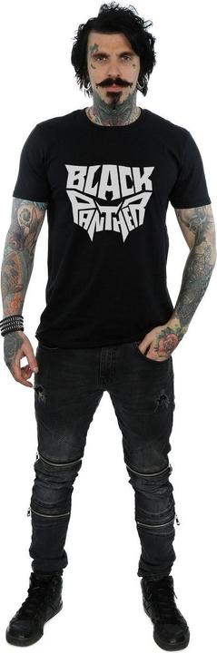 Immagine prodotto Maglietta Black Panther Uomo con emblema con parola (3XL)