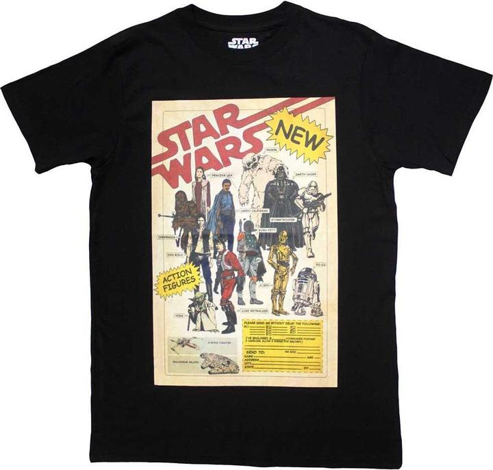 Actual product image Star Wars Unisex Adult Action Figures T-Shirt (S)