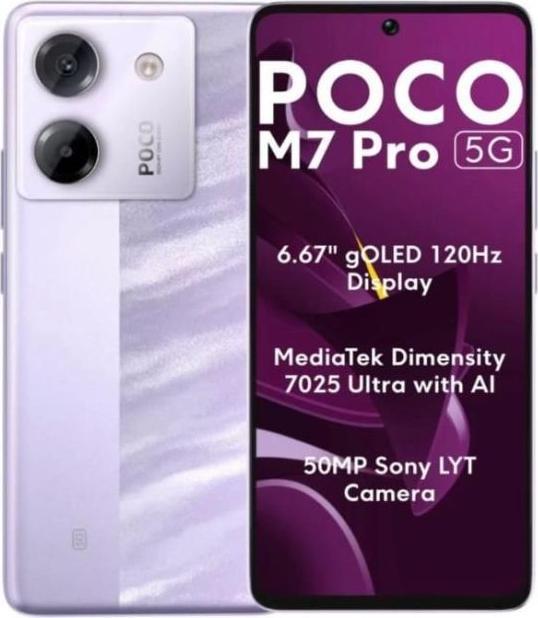 Productafbeelding Xiaomi Poco M7 Pro 5G (256 GB, Paars, 6.67", Hybride dubbele SIM, 50 Mpx, 5G)
