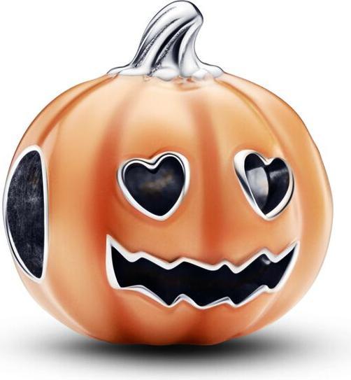 Image du produit Pandora Charm citrouille effrayante qui brille dans le noir (Argent 925, Émail)