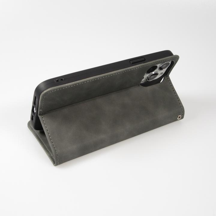 Actual product image PhoneLook Etui cuir Flip Wallet vintage avec fermeture aimantée et compartiment cartes (Apple iPhone 15 Pro)