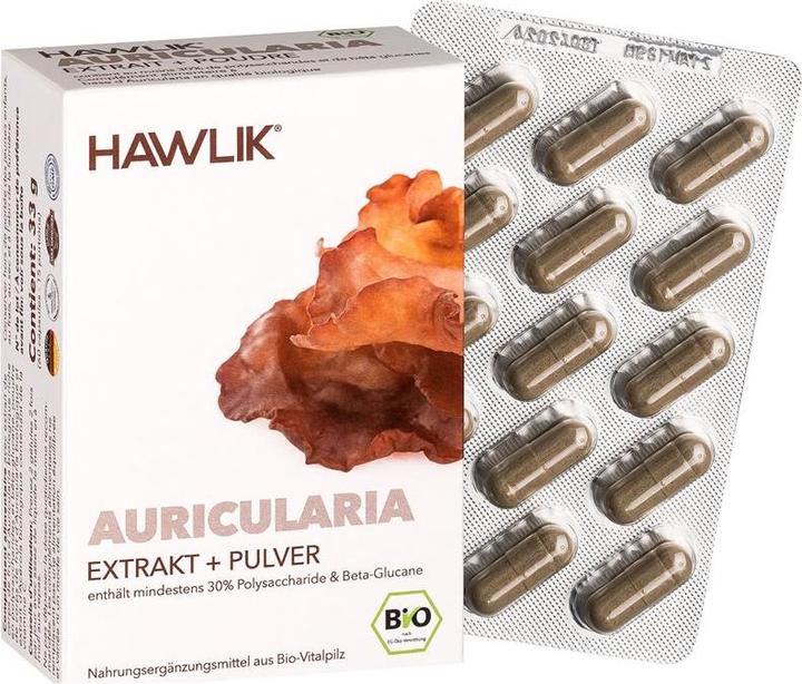 Actual product image Hawlik Auricularia extract + powder capsule (60 Piece, Capsules, 57 g)