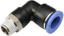Produktbild RND L-Verschraubung, PBT / Messing, R1/4″, Gewindestift - Ø 8 mm, Steckanschluss
