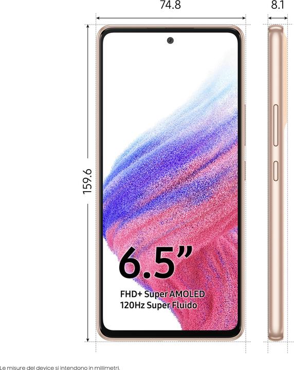 Produktbild Samsung Galaxy A53 5G (128 GB, Awesome Peach, 6.50", Dual SIM, 64 Mpx, 5G)