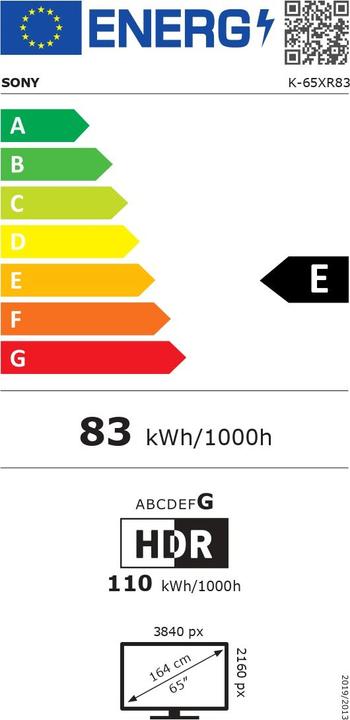 Energie-Label Sony K-65XR83 (65", 2023)