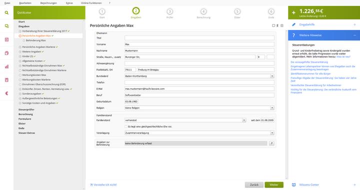 Produktbild Lexware QuickSteuer 2023 1 license(s) (1 User, 12 Monate)