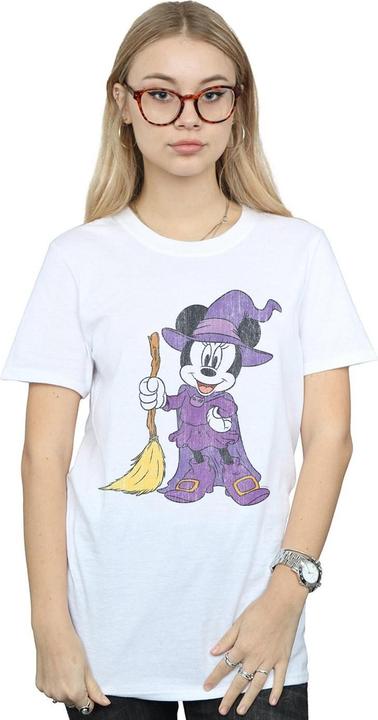 Actual product image Disney Womens/Ladies Minnie Mouse Witch Costume Cotton Boyfriend T-Shirt (S)