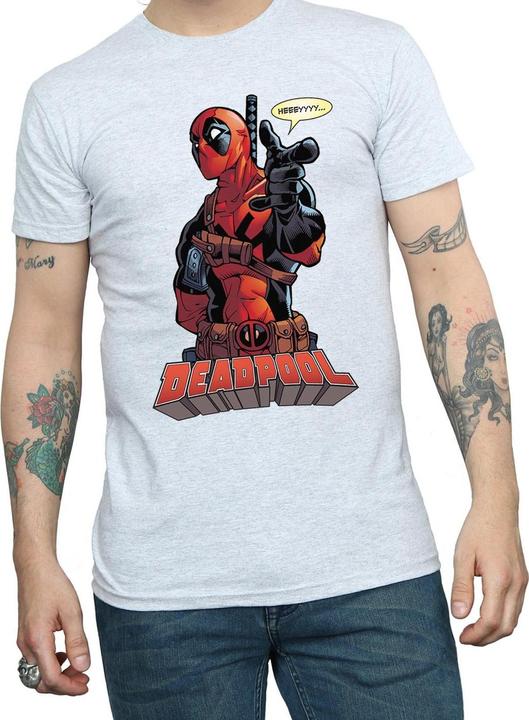 Actual product image Deadpool Mens Hey You Cotton T-Shirt (XL)
