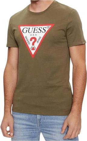 Actual product image Guess Herren T-Shirt Original Logo Grün (XL)