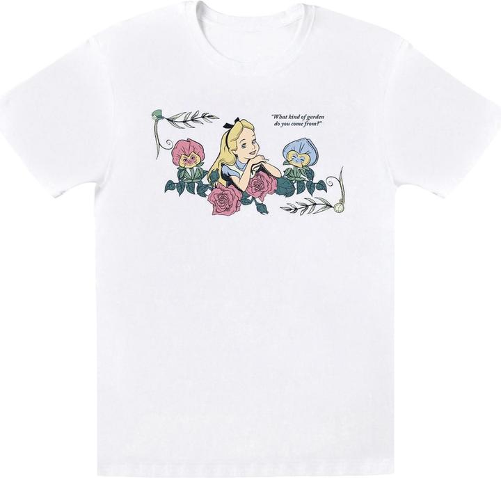 Produktbild Disney Mädchen Alice im Wunderland Was ein Garten TShirt aus Baumwolle (140, 146)
