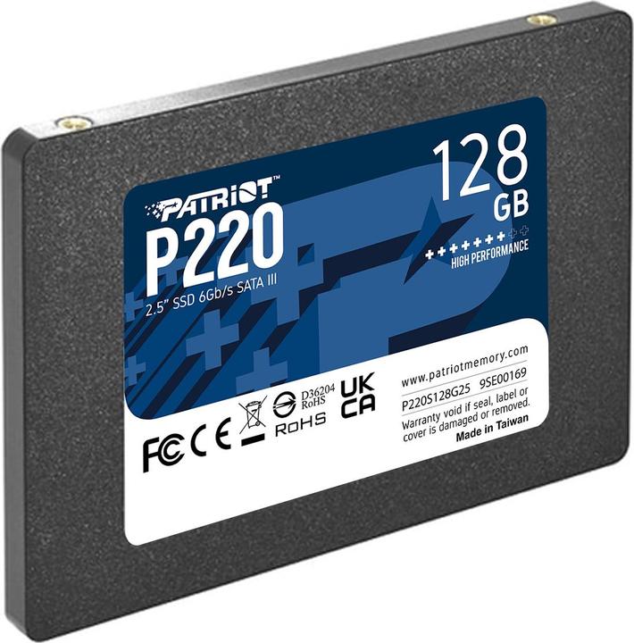 Produktbild Patriot SSD 128GB 2,5" P220 SATA3 550/480 (128 GB, 2.5")