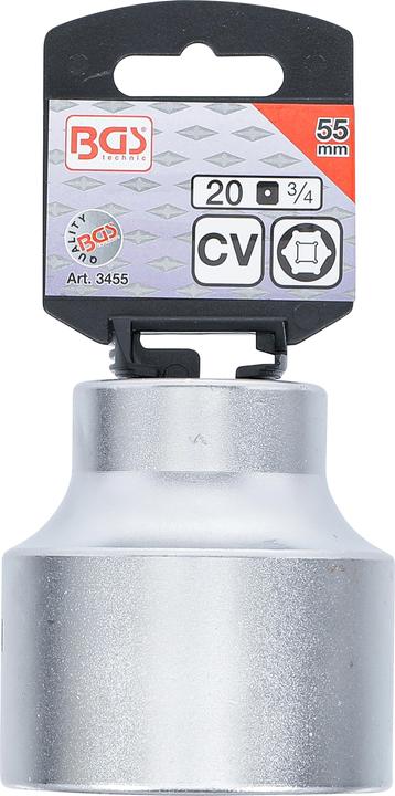 Produktbild BGS Steckschlüssel-Einsatz Sechskant Antrieb Innenvierkant 20 mm (3/4") SW 55 mm (55 mm)