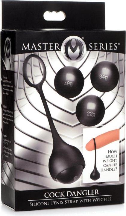 Produktbild Master Series Cock Dangler Silicone Penis Strap with Weights (3.60 cm)