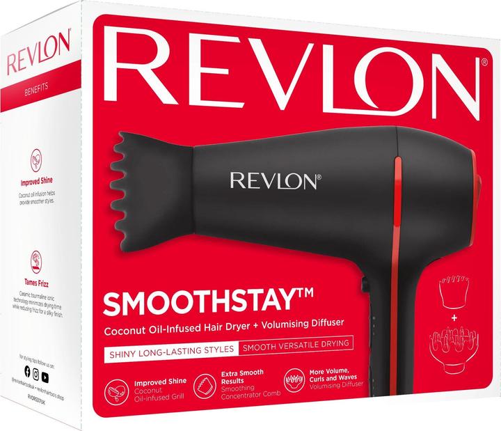 Actual product image Revlon Hair Dryer Smoothstay with Coconut Oil Infusion RVDR5317E