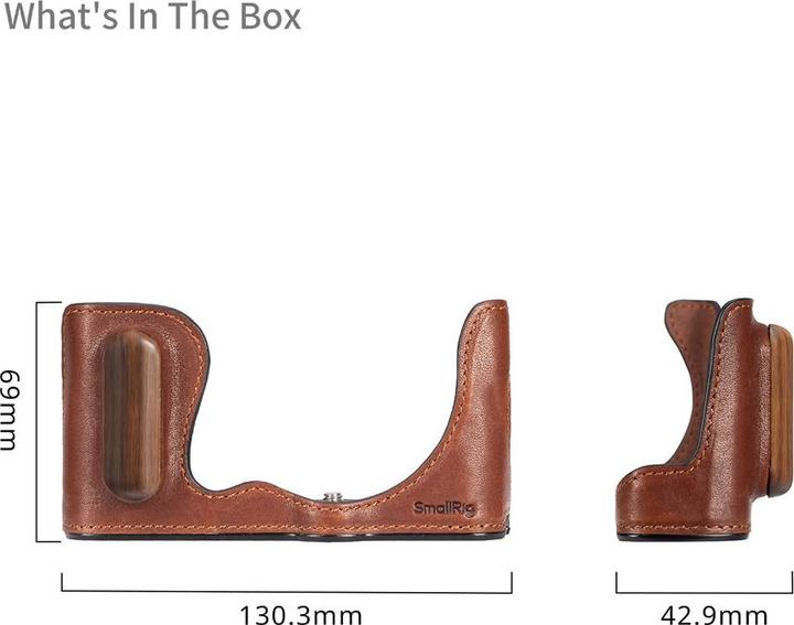 Actual product image SmallRig Half leather case for Panasonic LUMIX S9 Brown (Kamera Bereitschaftstasche, 0.91 l)