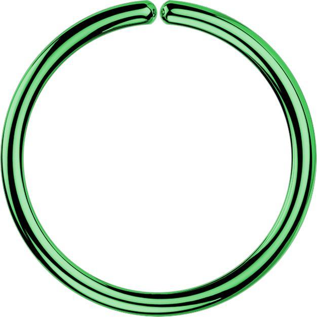 Star Piercing Micro Piercing Ring grün mit Titanium Beschichtung (Chirurgenstahl 316L, ohne Messing)