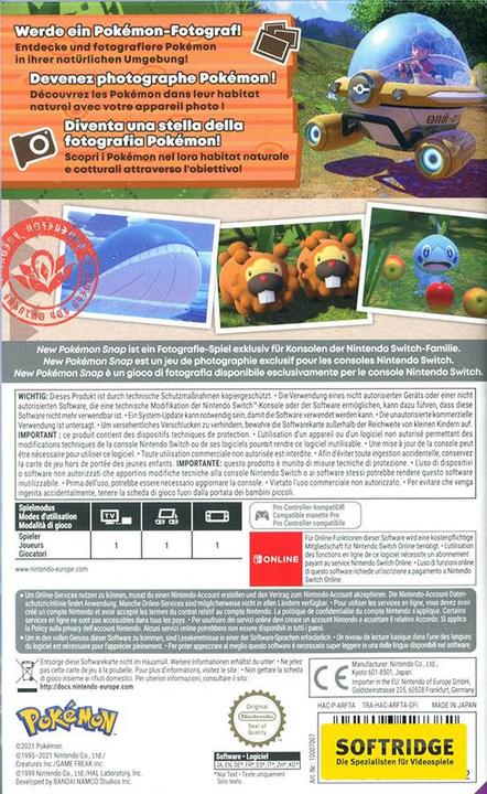 Produktbild Nintendo New Pokémon Snap (Switch Lite, Switch OLED, Switch, Multilingual)
