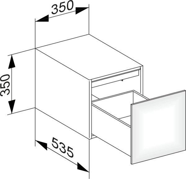 Actual product image Keuco Sideboard EDITION 11 350x350x535mm w LED-I-Bel cash sdm