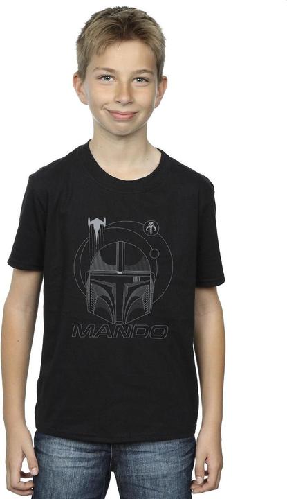 Immagine prodotto Star Wars The Mandalorian Rings Helmet Maglietta Ragazzi (128)