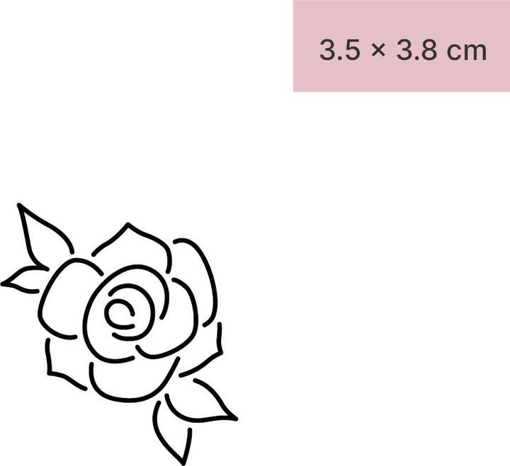 Actual product image minink Temporary tattoo - Rose blossom