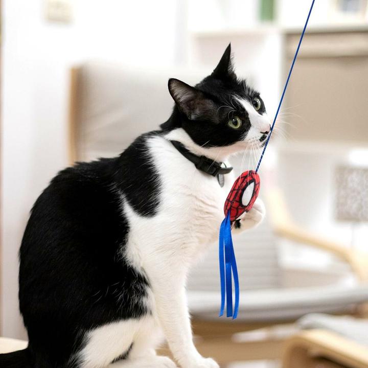 Actual product image Spiderman Cat toy Spider-Man red 100 % polyester (Catmint toy)