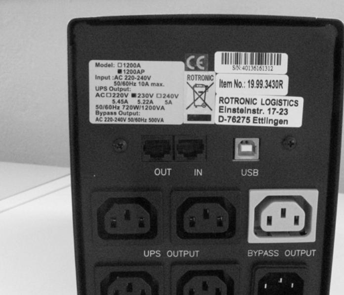 Produktbild Value Ups 1200 (1200 VA, 720 W, Line-Interaktiv USV)