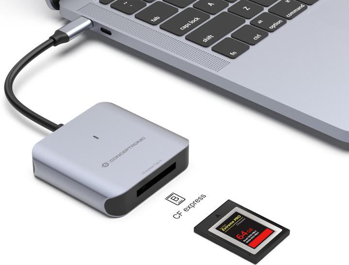 Immagine prodotto Conceptronic Lettore di schede USB 3.2 Gen2 Tipo-B CFEXPRESS 2.0 bw (USB 3.2 Gen 2)