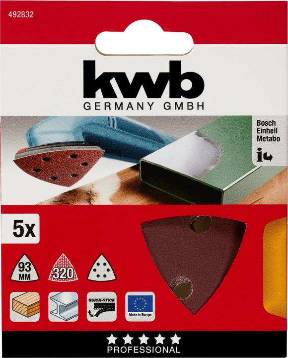 Actual product image kwb Delta adhesive discs K320 /5pcs. (320)
