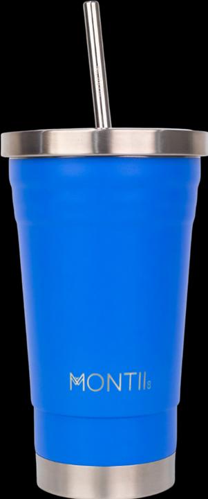 Actual product image MontiiCo Original Smoothie Cup insulated mug with drinking straw, blueberry (0.45 l)