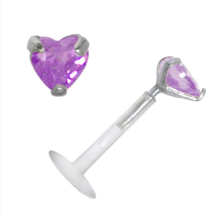 Produktbild Bijouteria Piercing für Lippe/Tragus (Bioplast, Silber 925, Zirkonia)