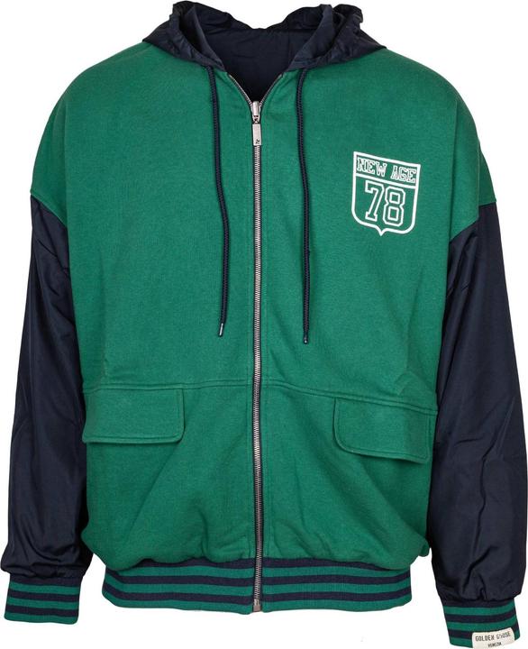Produktbild Golden Goose reversible cotton and nylon sweatshirt color green and blue (M)