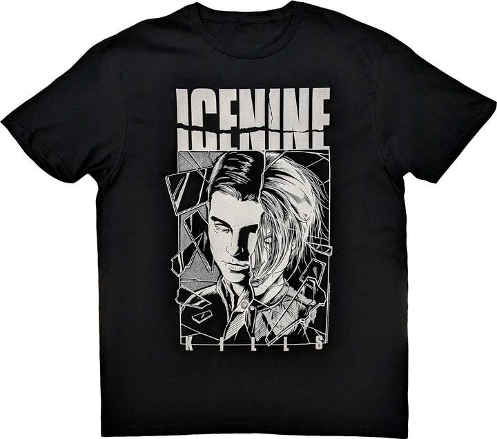 Ice Nine Kills Erwachsene Dusche Szene Split Face Baumwolle TShirt