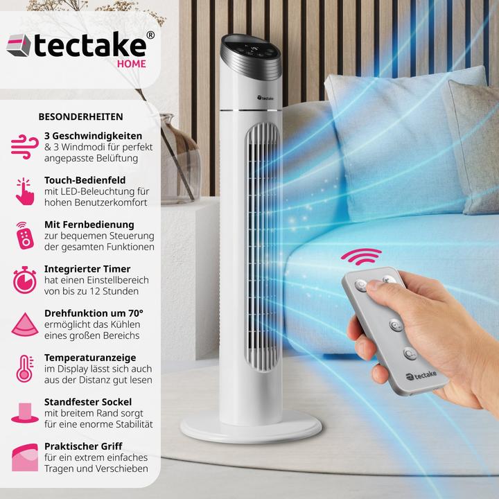 Image du produit tectake Ventilateur colonne (50 dB)