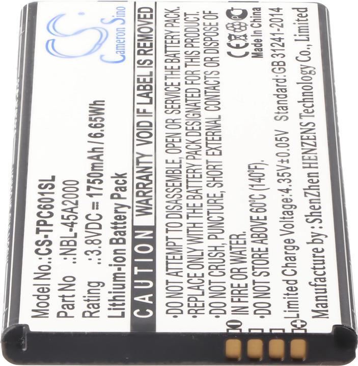 Actual product image XCell Battery suitable for TP-Link Neffos C5L mobile, smartphone, phone like NBL-45A2000 1750mAh 3.8V