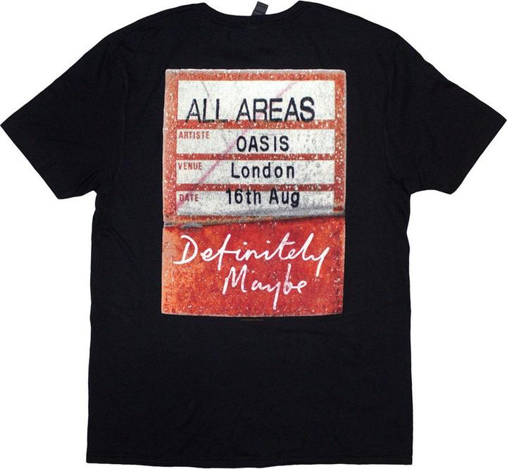 Image du produit Oasis - T-shirt DEFINITELY MAYBE AAA PASS - Adulte (M)