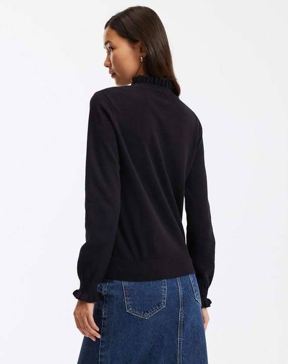 Produktbild La Redoute Collections Pullover mit gerüschtem Stehkragen und langen Ärmeln (M)