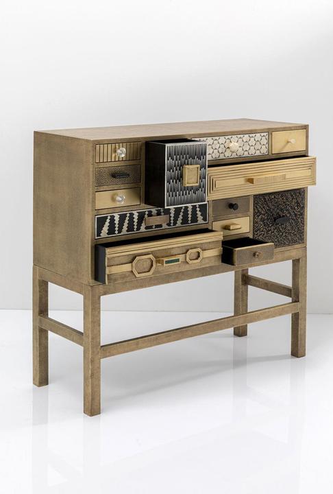 Kare Design High chest Chalet Gold 13 drawers (110 x 105 cm)