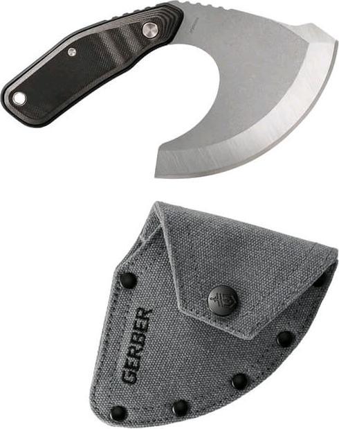 Actual product image Gerber Gear Gerber hunting knife DOWNWIND ULU, 7Cr steel, stainless, G10 handle scales, waxed canvas sheath (12.30 cm)
