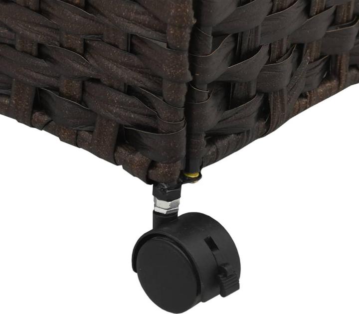 Produktbild VidaXL Wäschekorb mit Rollen Dunkelbraun 60x35x60,5 cm
