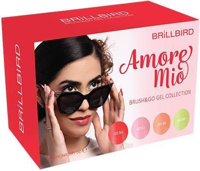 Image du produit BrillBird Kit de gel couleur Amore Mio Brush&Go (Vernis à ongles effet gel)