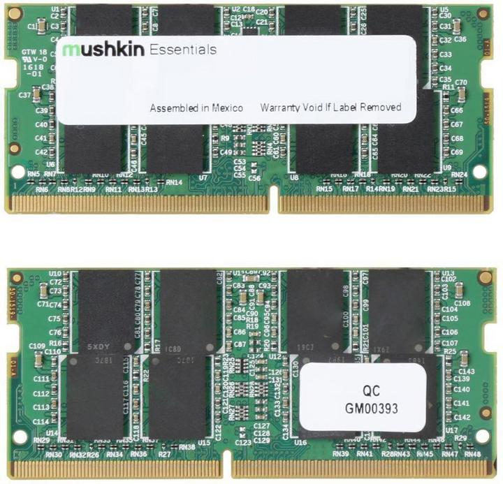 Immagine prodotto Mushkin DDR4 SO-DIMM 16 GB 2400-CL17 - Doppio kit - Essenziale (2 x 8GB, 2400 MHz, DDR4-RAM, SO-DIMM)
