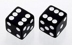 Produktbild AllParts AP PK 3250-023 Dice Knob (set2) black (Instrumenten Ersatzteile)